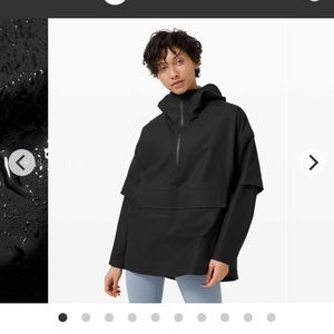 Lululemon into the drizzle rain 1/2 zip jacket
